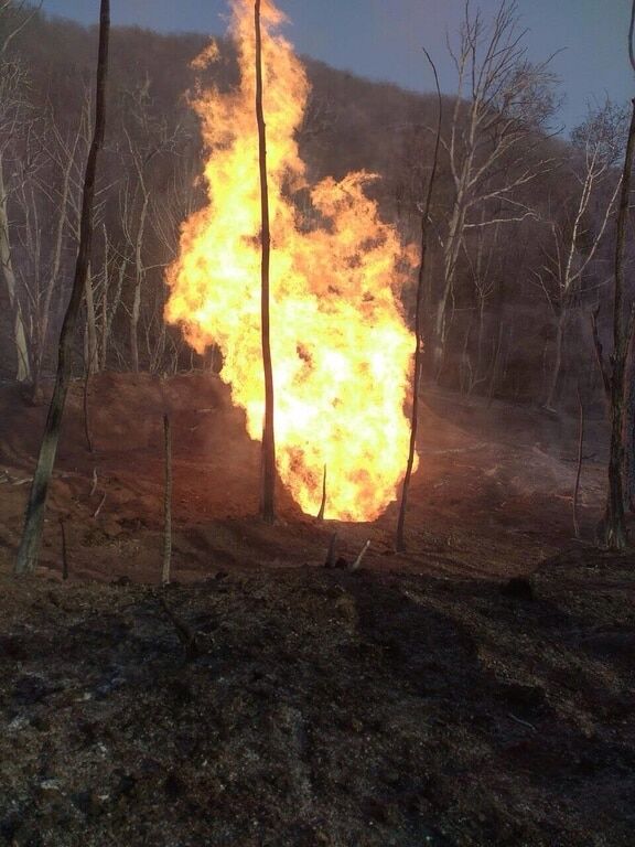 На Закарпатье взорвался газопровод: столб огня поднимался на 50 м