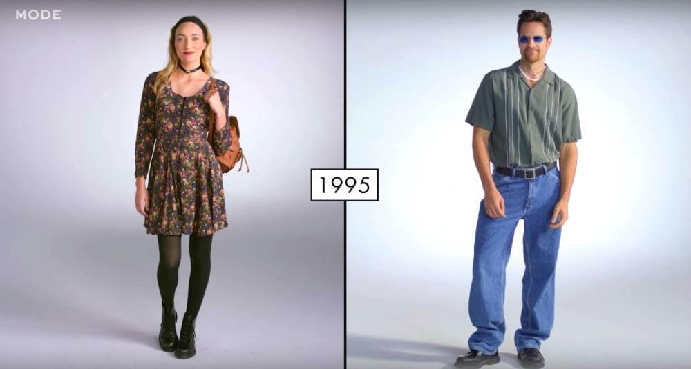 Эволюция моды за 2 минуты: как менялись наряды мужчин и женщин за последнее столетие