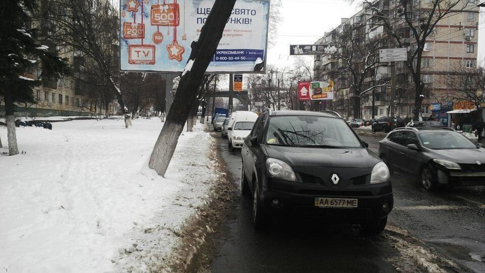 В Киеве "герои парковки" устроили групповой перформанс