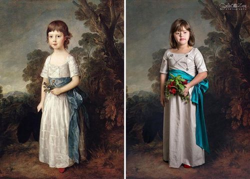 Дети с синдромом Дауна перевоплотились в героев классической живописи: фото