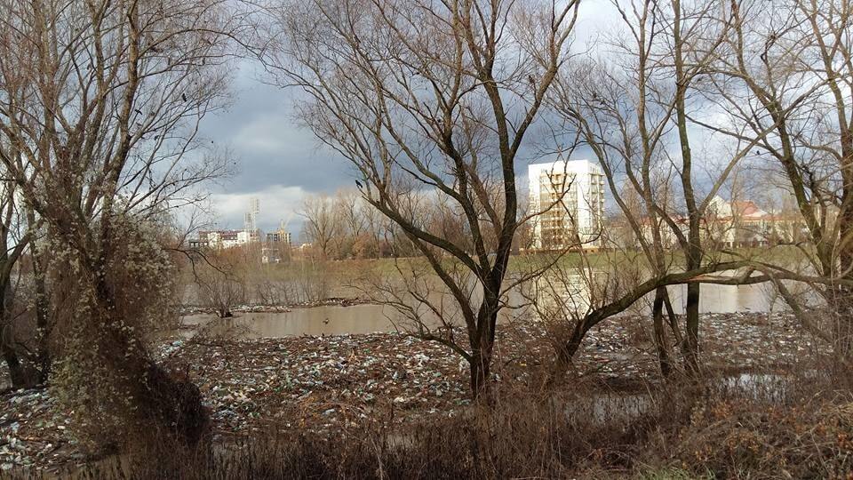 Острова из мусора и подтопленные улицы: фото паводка на Закарпатье