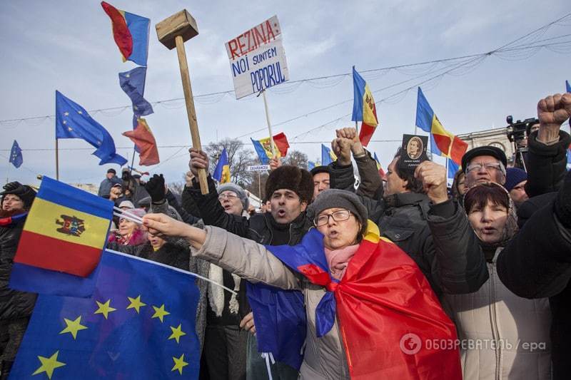 В Кишиневе одновременно прошли три многотысячных протеста