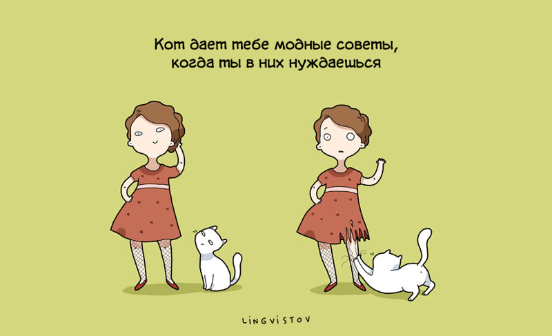 Всі переваги життя з котом у веселих картинках