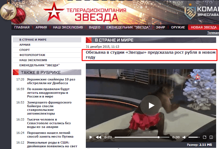 В Україні потролили кремлівський канал, де мавпа "передбачила курс рубля"