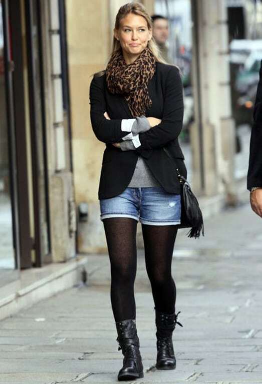 С чем носить шорты зимой: 30 модных идей