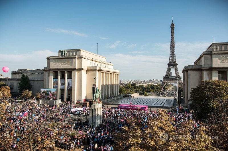 В Париже протестовали против однополых браков. Фоторепортаж