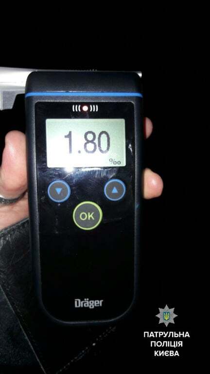 В Киеве пьяный водитель пытался дать копам взятку