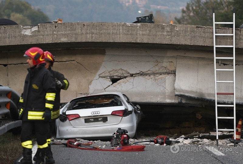 В Италии на оживленную трассу обрушился мост: есть жертвы. Опубликованы фото и видео
