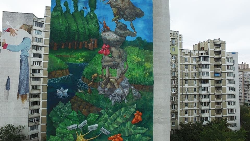 В Киеве нарисовали сюрреалистичный мурал с Шевченко: опубликованы фото