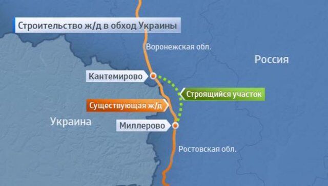 В обход Украины: в России назвали дату запуска новой ж/д ветки. Опубликована карта