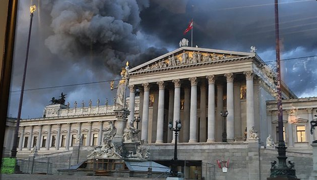 В Вене произошел пожар в здании парламента Австрии: опубликованы фото