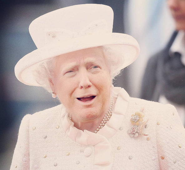 "Схрестив" Трампа і королеву Великобританії: дизайнер вразив мережу незвичайними фото