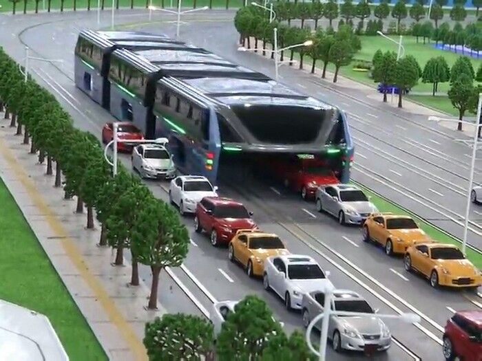 "Портальный автобус" Transit Elevated Bus.