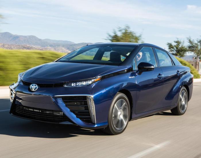 Toyota Mirai - один из самых известных водородных авто.