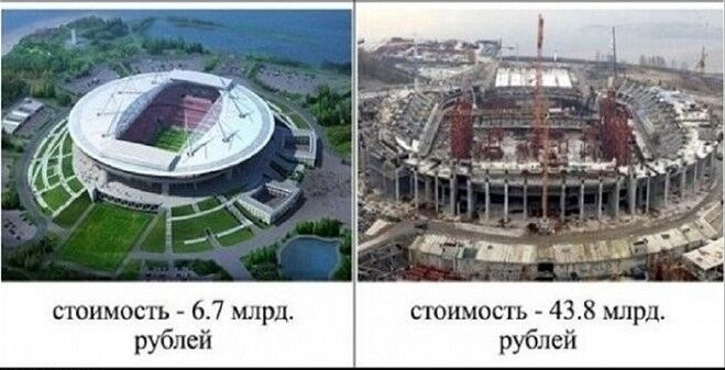 Главный футбольный долгострой России вызвал издевки в интернете - смешные фото