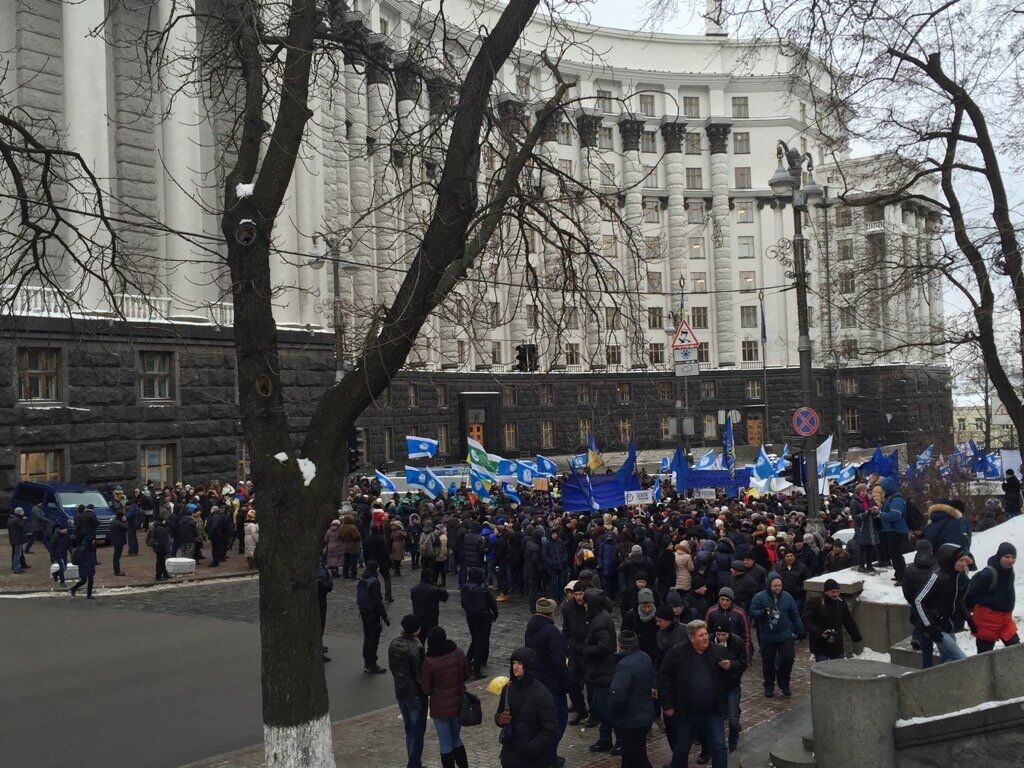 Центр Киева был парализован из-за митингов