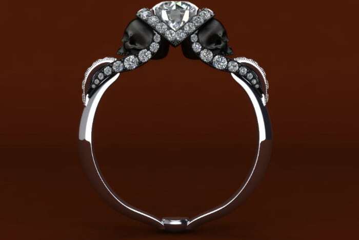 Черепа и бриллианты: топ-10 мрачных обручальных колец