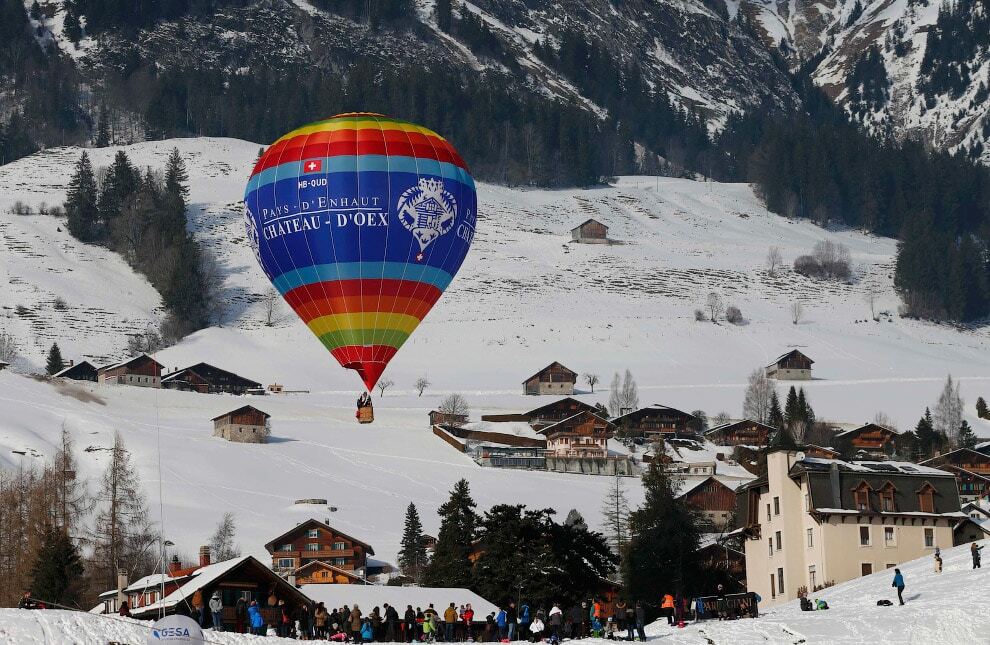 Фестиваль воздушных шаров в Швейцарии: красочные фото