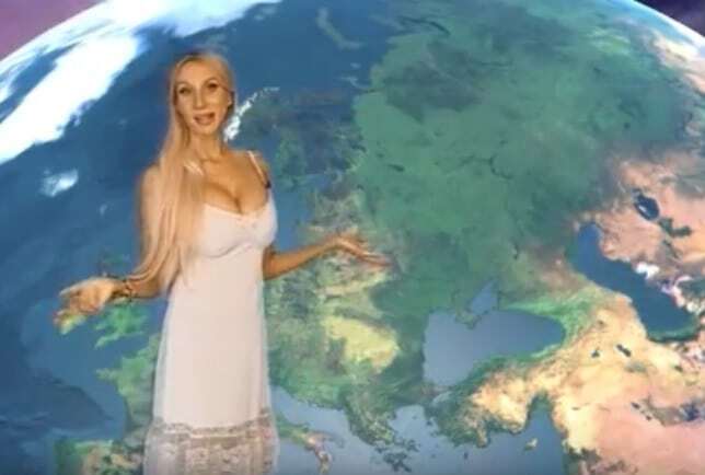 Російська ведуча прогнозу погоди "підірвала" інтернет своїми формами: опубліковано відео