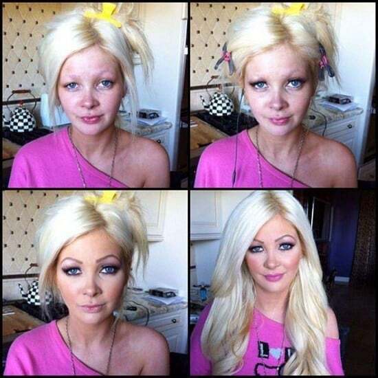 Шальные "красавицы": 30 фото порнозвезд до и после макияжа