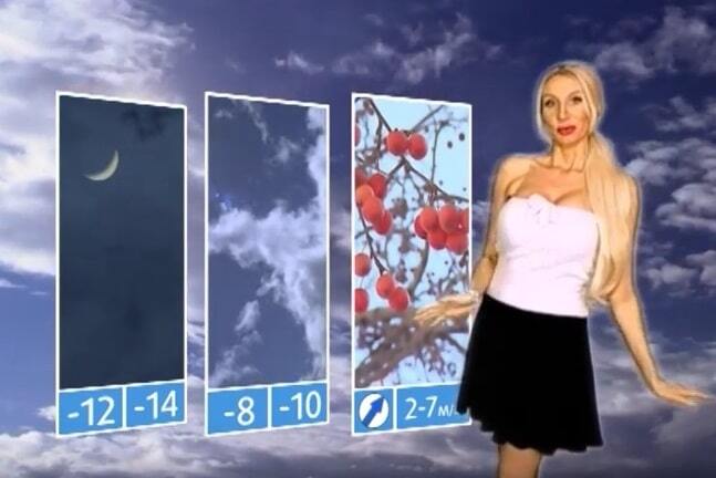 Російська ведуча прогнозу погоди "підірвала" інтернет своїми формами: опубліковано відео