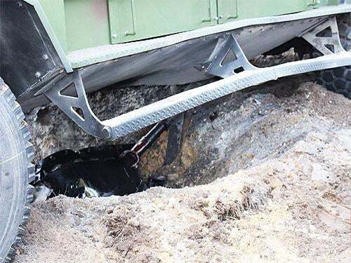 Украинский броневик испытали подрывом на мине: опубликованы фото