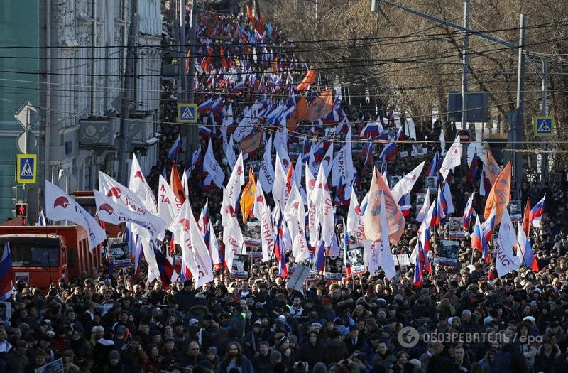 "Убит за свободу": в Москве состоялся марш памяти Немцова. Опубликованы фото и видео