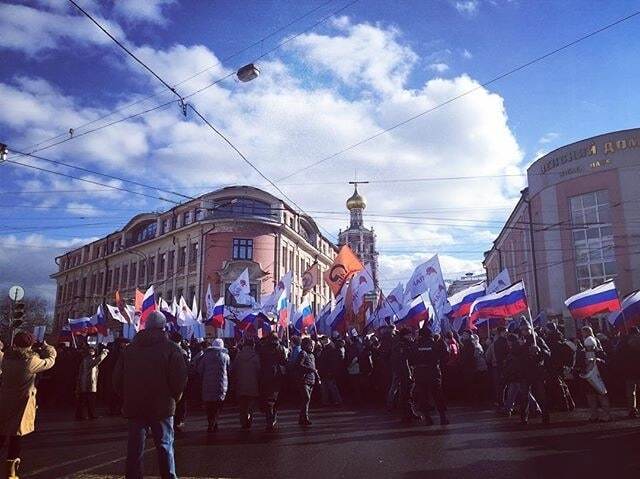 "Убитий за свободу": в Москві відбувся марш пам'яті Нємцова. Опубліковані фото і відео