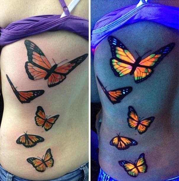 Красота ультрафиолета: фото необычных татуировок