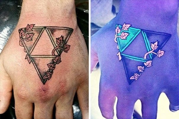 Красота ультрафиолета: фото необычных татуировок