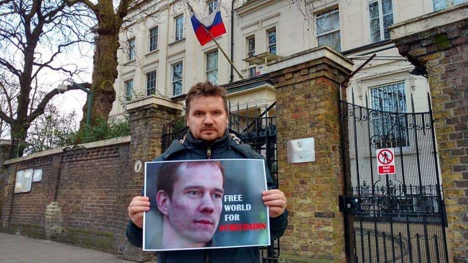 Пикет россиян в Лондоне