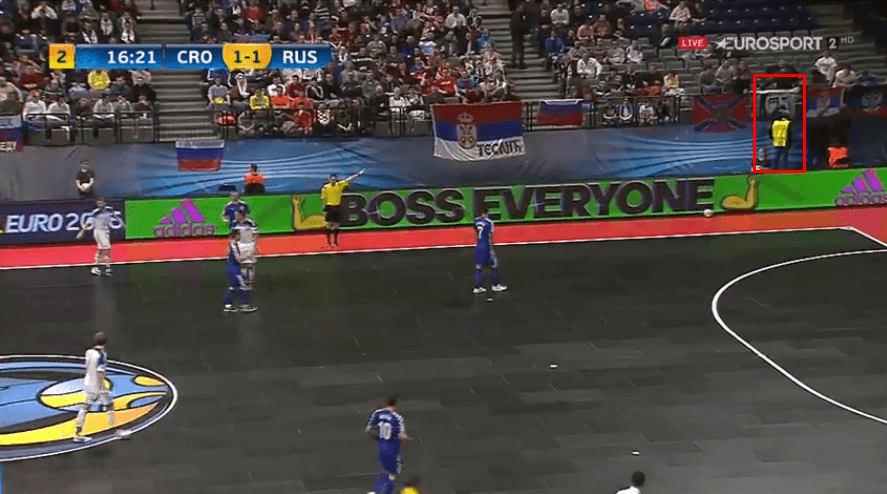 На матче Евро-2016 по футзалу вывесили флаги "Новороссии" и "ДНР": фото провокации