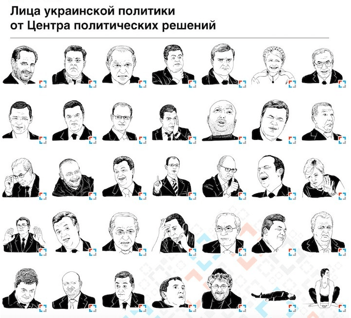 Украинские политтехнологи разработали стикеры для Telegram с изображением политиков