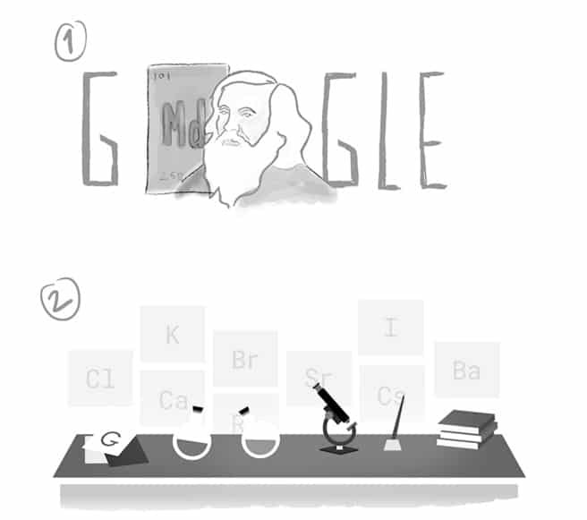 Google изменил логотип в честь дня рождения Менделеева