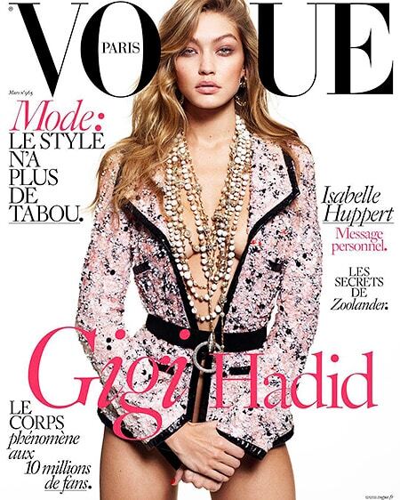 Джиджи Хадид полностью разделась для обложки Vogue