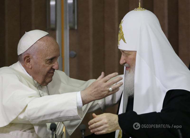 Папа Франциск встретился с Патриархом Кириллом. Полный текст декларации, фото и видео