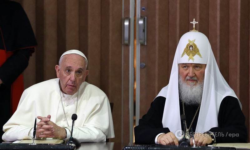 Папа Франциск встретился с Патриархом Кириллом. Полный текст декларации, фото и видео