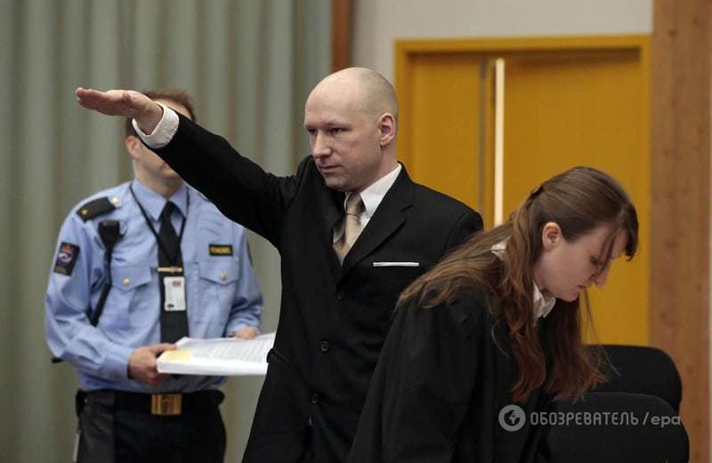 Убивший 77 человек Брейвик на суде "зиганул" в защиту прав человека