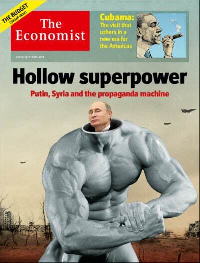 "Полая сила": The Economist потроллил "политическую мощь" Путина. Фотофакт