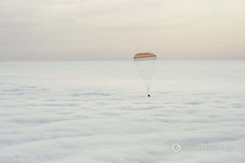Герои Земли: опубликованы фото и видео возвращения астронавтов с МКС