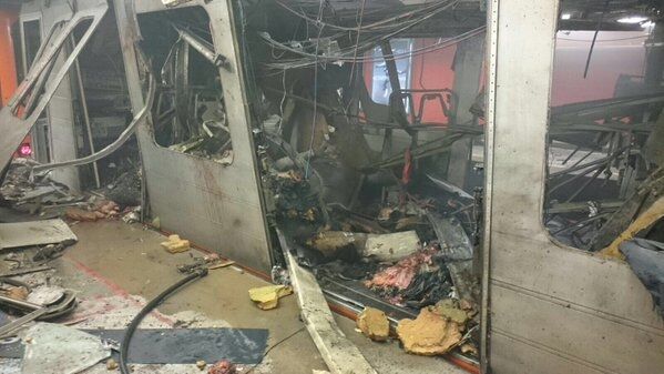Взрыв в метро Брюсселя: появилась первая фотография с места происшествия