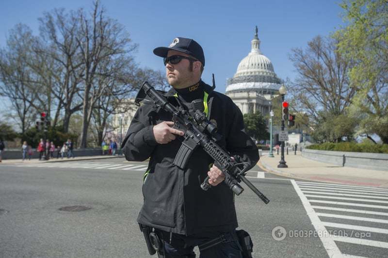 Стрельба в США: Капитолий и Белый дом закрыли. Фоторепортаж