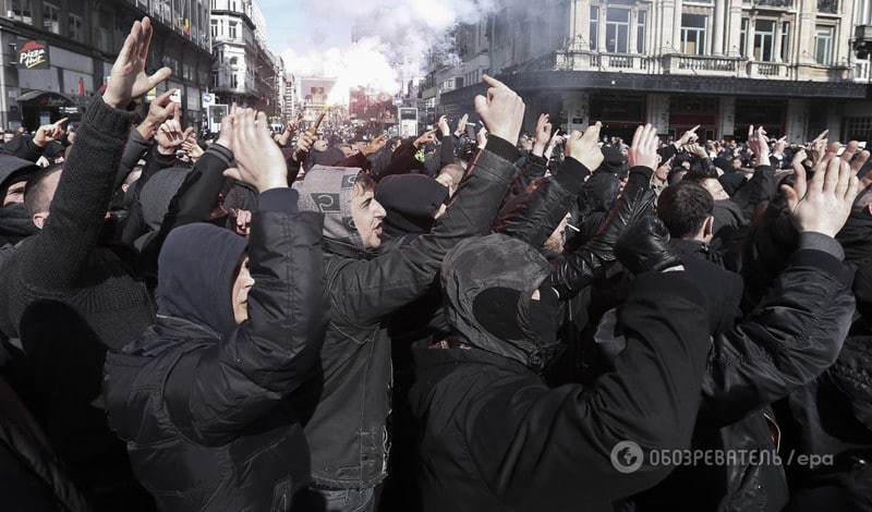 Беспорядки в Брюсселе: полиция отчиталась о количестве задержанных