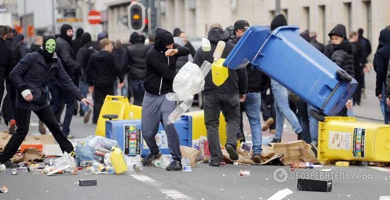 Безлад у Брюсселі: поліція відзвітувала про кількість затриманих