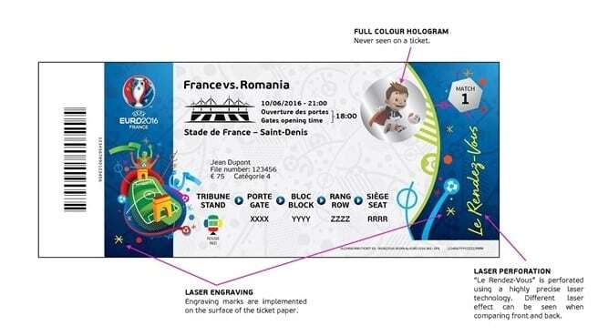 УЕФА впервые показал, как выглядят билеты на Евро-2016: фотофакт