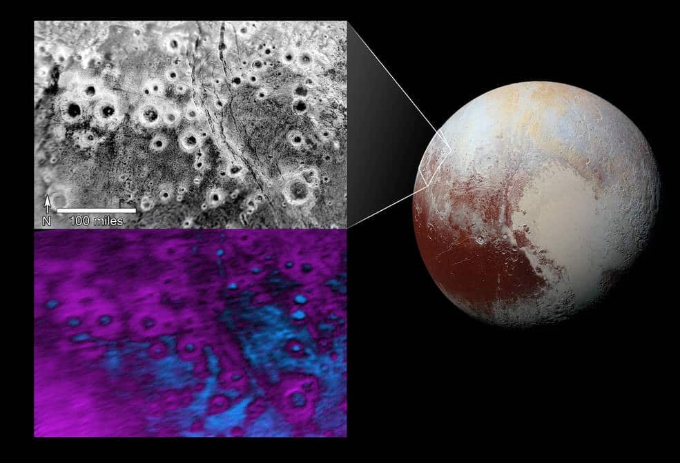 Дивовижне явище: в NASA показали кратери Плутона, що сяють