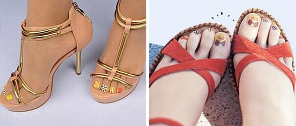 Красота для ленивых: в Японии создали колготки с фейковым педикюром