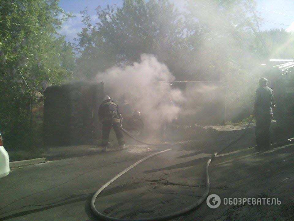 В Киеве оборвавшийся провод устроил серьезный пожар: опубликованы фото