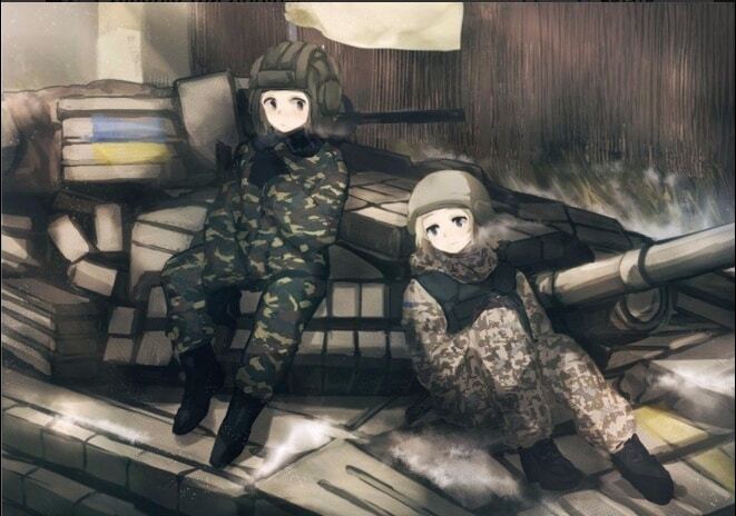 Японський художник намалював українських аніме-бійців АТО
