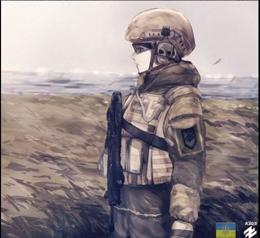 Просто няшки: японский художник нарисовал украинских анимэ-бойцов АТО: фоторепортаж